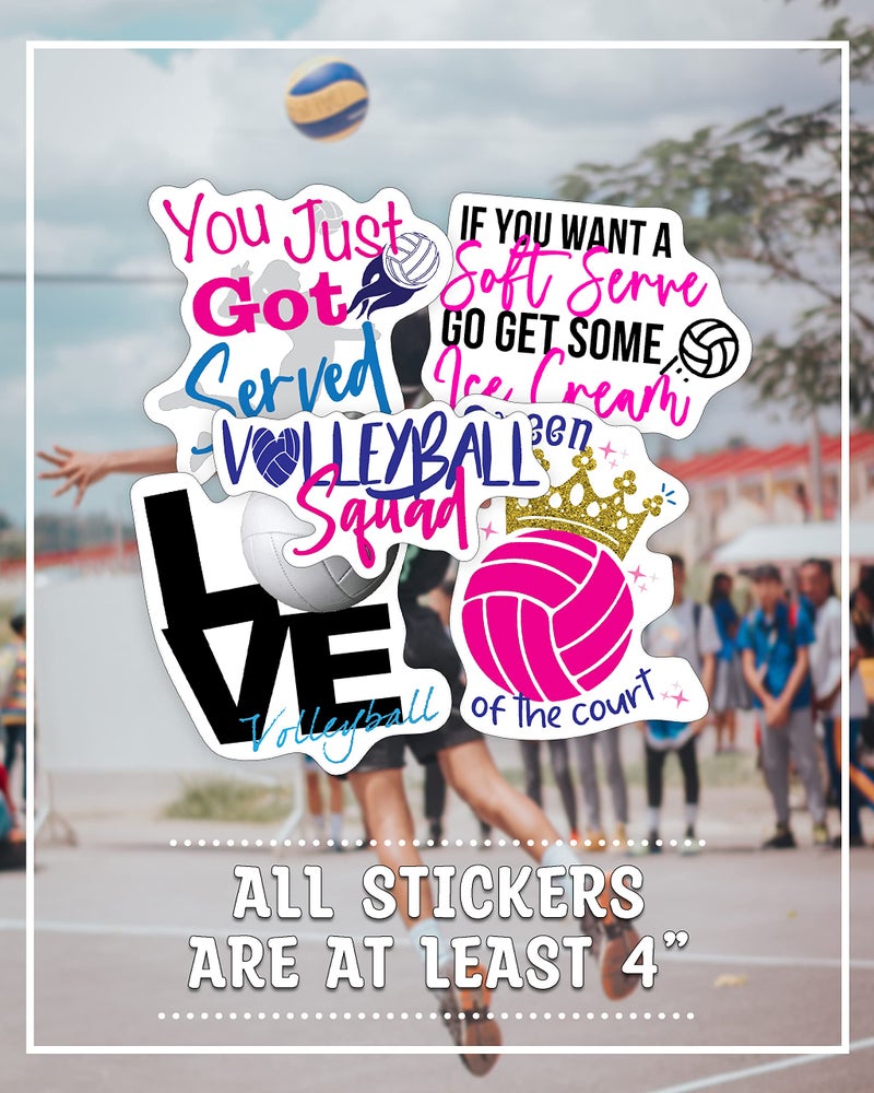 Leann Michael Volleyball Stickers - XL Size - Volleyball Gifts for Teen Girls, Boys, Teams - Work Great As Water Bottle Stickers, Anywhere You Need Decals or Laptop Decals - Image 2